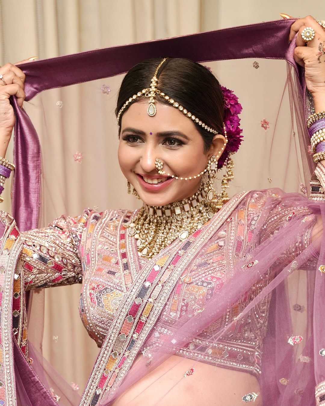 Luxury Bridal Makeup, Hairstyle & Draping